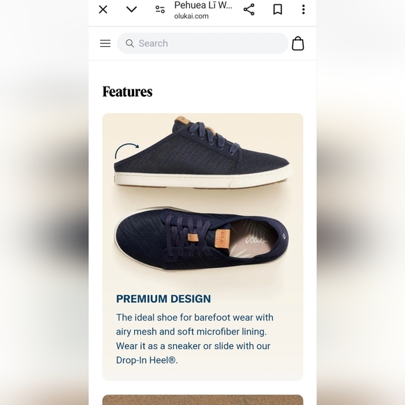 OLUKAI Pehuea Li Women's Slip On Sneakers, Casual Everyday Shoe/Amber Gold 8 - Picture 16 of 16